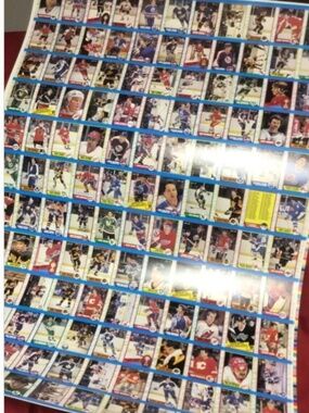 O Pee CHEE hockey uncut sheet of cards